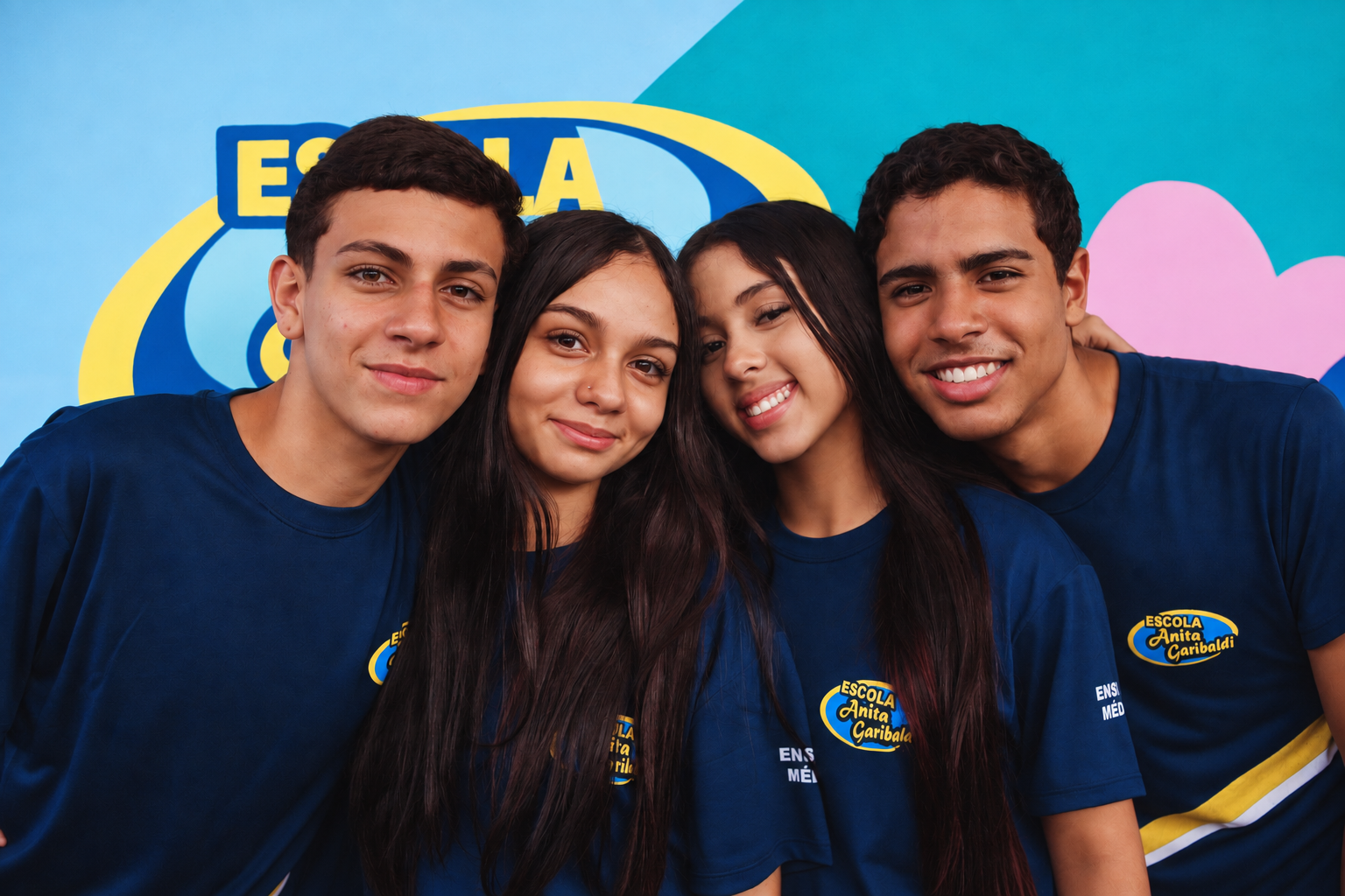 Aluna da Escola Anita Garibaldi em atividade na sala de aula